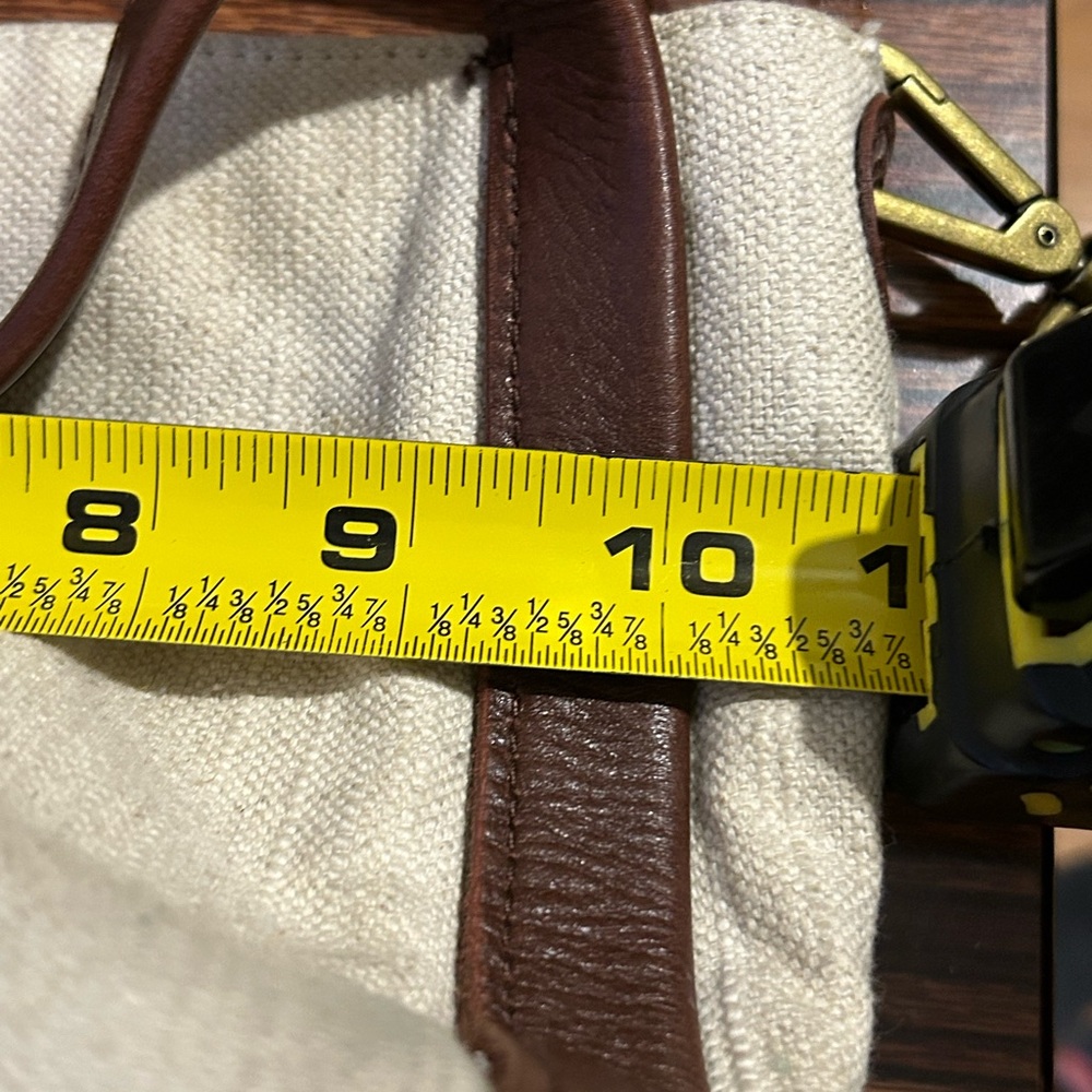 Madewell Cream Canvas Crossbody with Brown Leather Trim - Picture 12 of 12